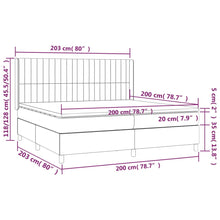 Load image into Gallery viewer, Letto Matrimoniale (con Materasso) Grigio Chiaro 200x200cm Velluto