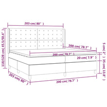 Load image into Gallery viewer, Letto Matrimoniale (con Materasso) Grigio Chiaro 200x200cm Velluto