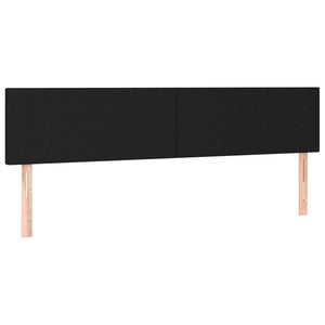 Letto Matrimoniale (con Materasso) LED  180x200 cm in Tessuto Nero