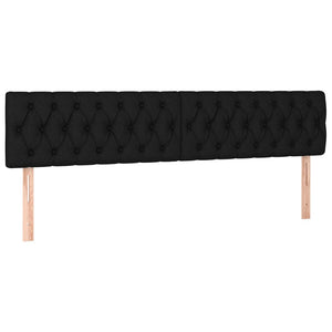 Letto Matrimoniale (con Materasso) LED  180x200 cm in Tessuto Nero