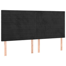 Charger l&#39;image dans la galerie, Letto Matrimoniale (con Materasso) LED  200x200 cm in Velluto Nero