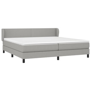 Letto Matrimoniale (con Materasso) Grigio Chiaro 200x200cm Tessuto
