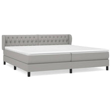 Indlæs billede til gallerivisning Letto Matrimoniale (con Materasso) Grigio Chiaro 200x200cm Tessuto