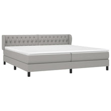 Indlæs billede til gallerivisning Letto Matrimoniale (con Materasso) Grigio Chiaro 200x200cm Tessuto