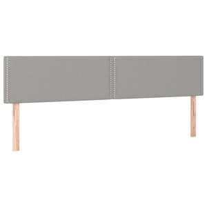 Letto Matrimoniale (con Materasso) Grigio Chiaro 200x200cm Tessuto