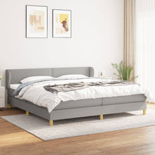 Laden Sie das Bild in den Galerie-Viewer, Letto Matrimoniale (con Materasso) Grigio Chiaro 200x200cm Tessuto