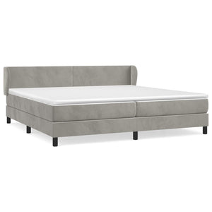 Letto Matrimoniale (con Materasso) Grigio Chiaro 200x200cm Velluto