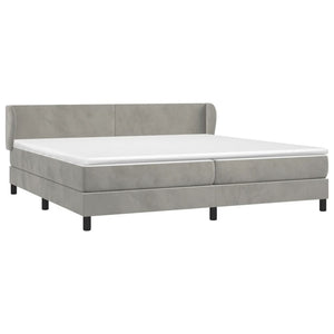 Letto Matrimoniale (con Materasso) Grigio Chiaro 200x200cm Velluto