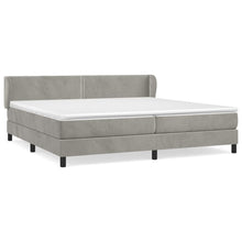 Indlæs billede til gallerivisning Letto Matrimoniale (con Materasso) Grigio Chiaro 200x200cm Velluto