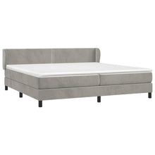 Indlæs billede til gallerivisning Letto Matrimoniale (con Materasso) Grigio Chiaro 200x200cm Velluto