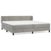 Indlæs billede til gallerivisning Letto Matrimoniale (con Materasso) Grigio Chiaro 200x200cm Velluto