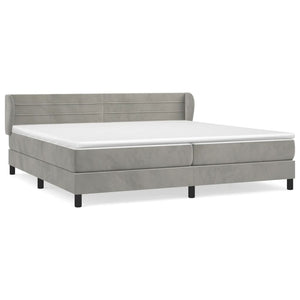 Letto Matrimoniale (con Materasso) Grigio Chiaro 200x200cm Velluto