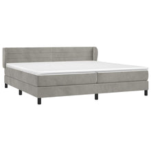 Indlæs billede til gallerivisning Letto Matrimoniale (con Materasso) Grigio Chiaro 200x200cm Velluto