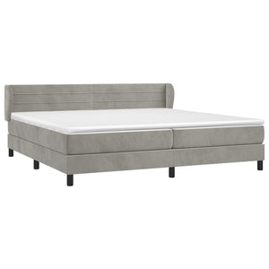 Letto Matrimoniale (con Materasso) Grigio Chiaro 200x200cm Velluto