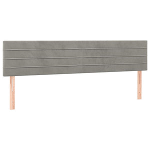 Letto Matrimoniale (con Materasso) Grigio Chiaro 200x200cm Velluto