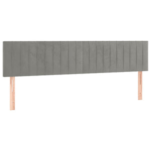 Letto Matrimoniale (con Materasso) Grigio Chiaro 200x200cm Velluto