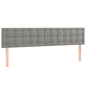 Letto Matrimoniale (con Materasso) Grigio Chiaro 200x200cm Velluto