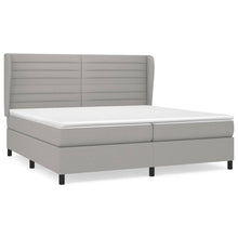 Indlæs billede til gallerivisning Letto Matrimoniale (con Materasso) Grigio Chiaro 200x200cm Tessuto