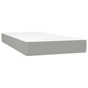 Letto Matrimoniale (con Materasso) Grigio Chiaro 200x200cm Tessuto