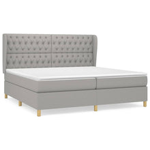 Indlæs billede til gallerivisning Letto Matrimoniale (con Materasso) Grigio Chiaro 200x200cm Tessuto