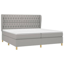 Indlæs billede til gallerivisning Letto Matrimoniale (con Materasso) Grigio Chiaro 200x200cm Tessuto
