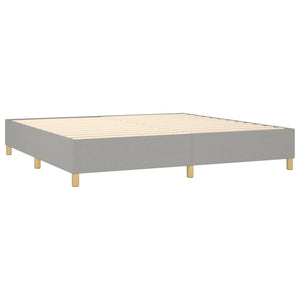 Letto Matrimoniale (con Materasso) Grigio Chiaro 200x200cm Tessuto