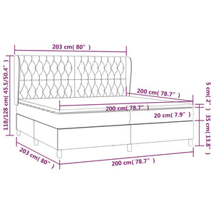 Letto Matrimoniale (con Materasso) Grigio Chiaro 200x200cm Tessuto