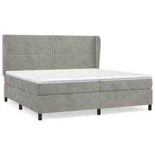 Indlæs billede til gallerivisning Letto Matrimoniale (con Materasso) Grigio Chiaro 200x200cm Velluto