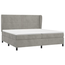 Indlæs billede til gallerivisning Letto Matrimoniale (con Materasso) Grigio Chiaro 200x200cm Velluto