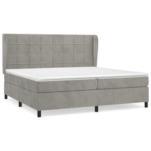 Indlæs billede til gallerivisning Letto Matrimoniale (con Materasso) Grigio Chiaro 200x200cm Velluto