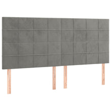 Indlæs billede til gallerivisning Letto Matrimoniale (con Materasso) Grigio Chiaro 200x200cm Velluto