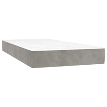 Load image into Gallery viewer, Letto Matrimoniale (con Materasso) Grigio Chiaro 200x200cm Velluto