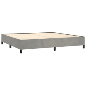 Letto Matrimoniale (con Materasso) Grigio Chiaro 200x200cm Velluto