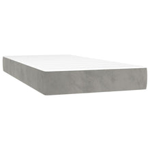 Indlæs billede til gallerivisning Letto Matrimoniale (con Materasso) Grigio Chiaro 200x200cm Velluto