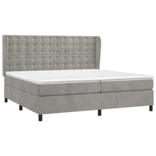 Indlæs billede til gallerivisning Letto Matrimoniale (con Materasso) Grigio Chiaro 200x200cm Velluto