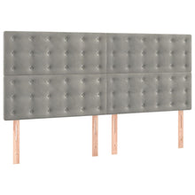 Indlæs billede til gallerivisning Letto Matrimoniale (con Materasso) Grigio Chiaro 200x200cm Velluto
