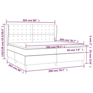 Letto Matrimoniale (con Materasso) Grigio Chiaro 200x200cm Velluto