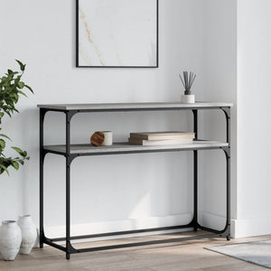 Mobiletto Consolle Grigio Sonoma 100x35,5x75cm Legno Multistrato