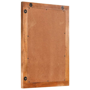 Specchio Marrone e Beige 50x70x3 cm in Massello di Mango