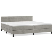 Indlæs billede til gallerivisning Letto Matrimoniale (con Materasso) Grigio Chiaro 200x200cm Velluto