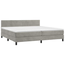 Indlæs billede til gallerivisning Letto Matrimoniale (con Materasso) Grigio Chiaro 200x200cm Velluto