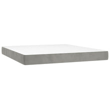 Indlæs billede til gallerivisning Letto Matrimoniale (con Materasso) Grigio Chiaro 200x200cm Velluto