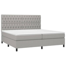 Indlæs billede til gallerivisning Letto Matrimoniale (con Materasso) Grigio Chiaro 200x200cm Tessuto