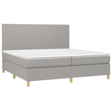 Indlæs billede til gallerivisning Letto Matrimoniale (con Materasso) Grigio Chiaro 200x200cm Tessuto