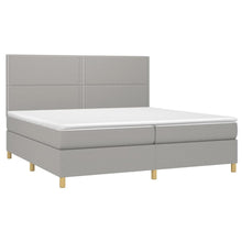 Indlæs billede til gallerivisning Letto Matrimoniale (con Materasso) Grigio Chiaro 200x200cm Tessuto
