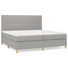Indlæs billede til gallerivisning Letto Matrimoniale (con Materasso) Grigio Chiaro 200x200cm Tessuto