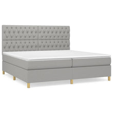 Indlæs billede til gallerivisning Letto Matrimoniale (con Materasso) Grigio Chiaro 200x200cm Tessuto