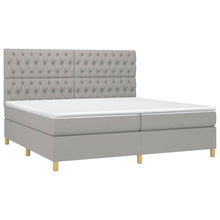 Indlæs billede til gallerivisning Letto Matrimoniale (con Materasso) Grigio Chiaro 200x200cm Tessuto