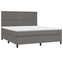 Load image into Gallery viewer, Letto Matrimoniale (con Materasso) Grigio 180x200 cm in Similpelle