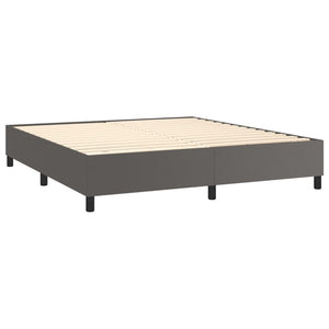 Letto Matrimoniale (con Materasso) Grigio 180x200 cm in Similpelle